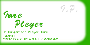 imre pleyer business card